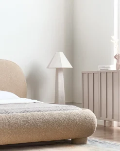 Letto Bouclé BAYEL 180 x 200 cm Tortora