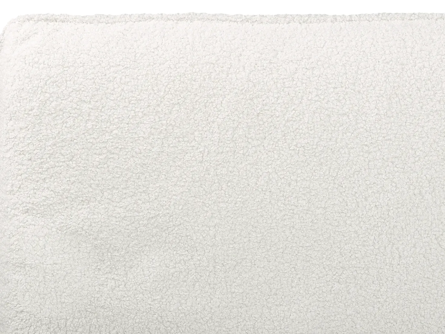 Letto Bouclé CORIO 180 x 200 cm Bianco sporco