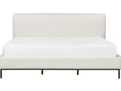Letto Bouclé CORIO 180 x 200 cm Bianco sporco