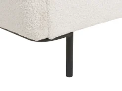 Letto Bouclé CORIO 180 x 200 cm Bianco sporco