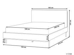 Letto Bouclé CORIO 180 x 200 cm Bianco sporco