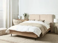 Letto Bouclé IZERNORE 140 x 200 cm Beige