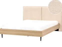 Letto Bouclé IZERNORE 180 x 200 cm Beige