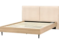 Letto Bouclé IZERNORE 180 x 200 cm Beige