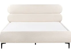 Letto Bouclé LESSAY 180 x 200 cm Bianco sporco
