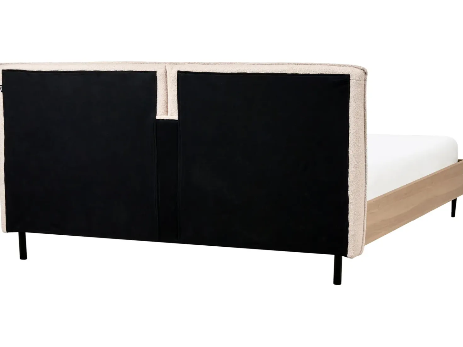 Letto Bouclé LIMANTON 180 x 200 cm Beige