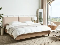 Letto Bouclé LIMANTON 180 x 200 cm Beige