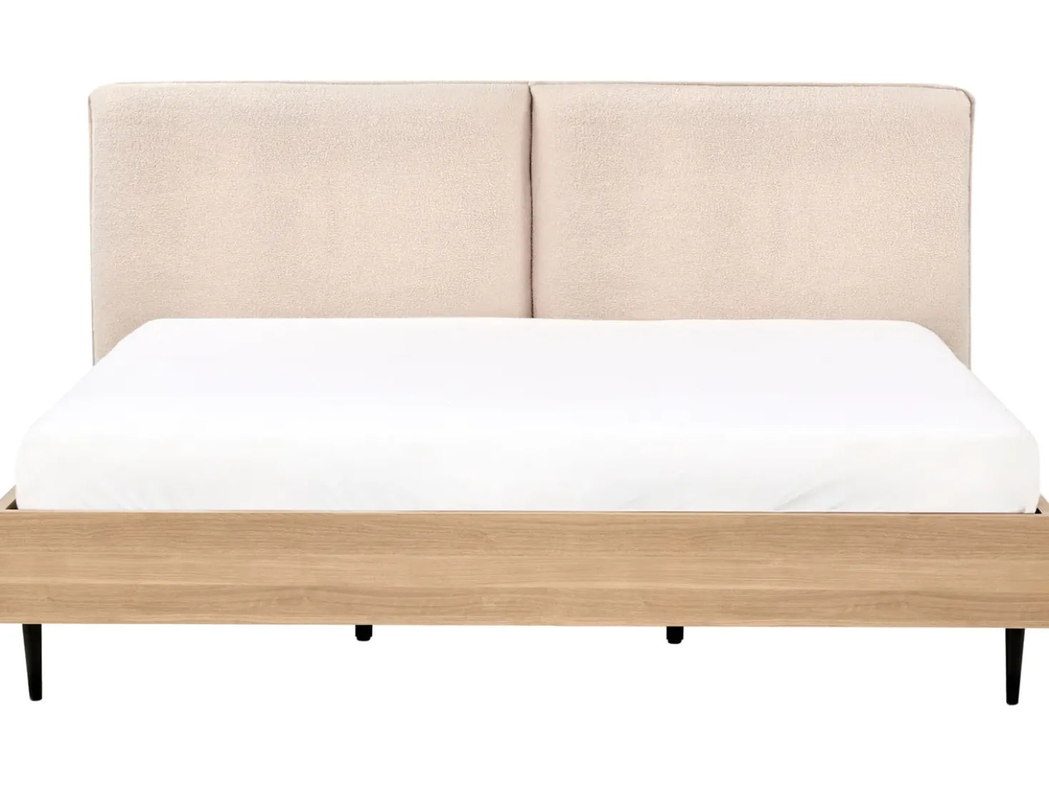 Letto Bouclé LIMANTON 180 x 200 cm Beige