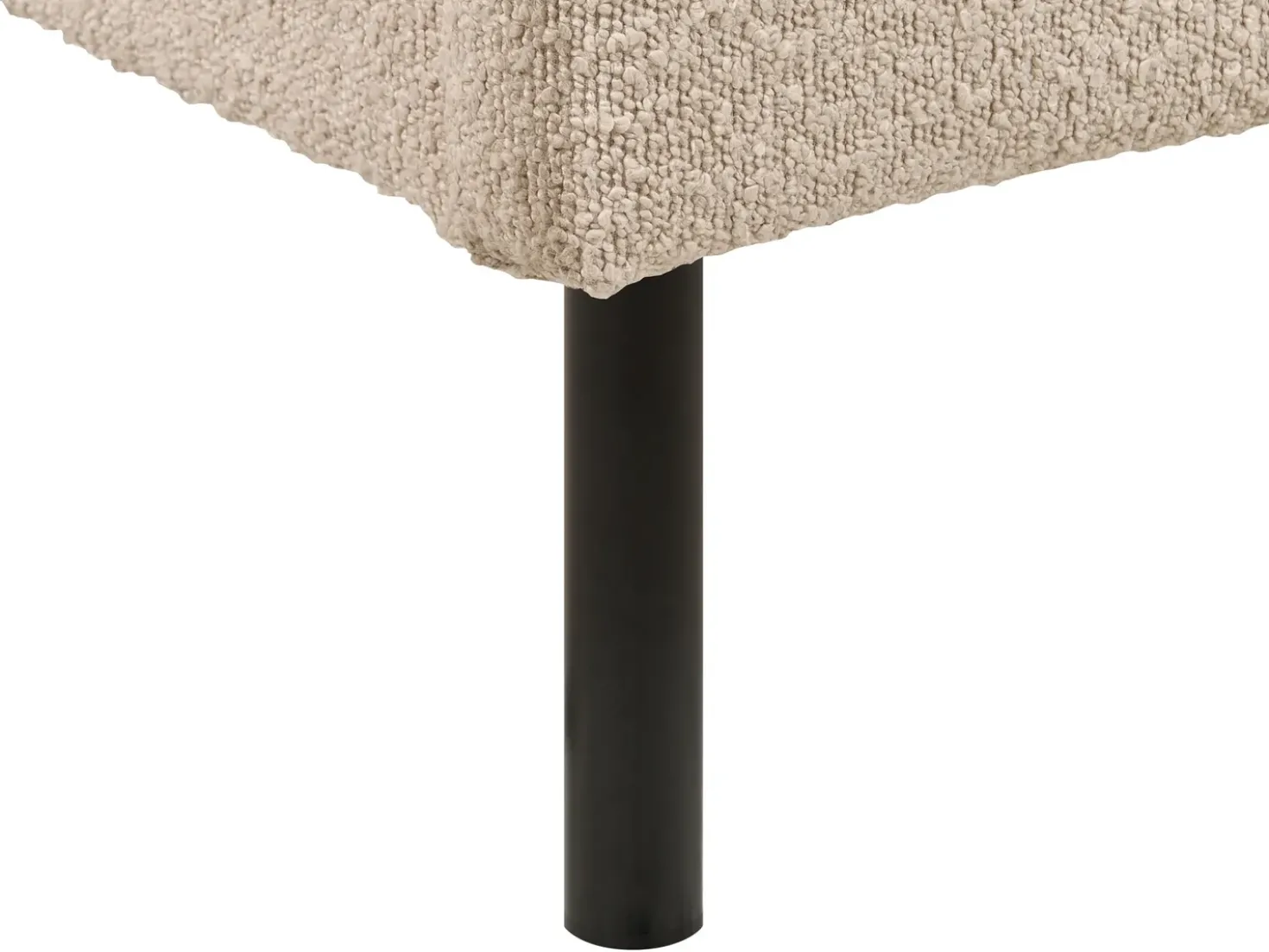 Letto Bouclé MARGUT 180 x 200 cm Beige