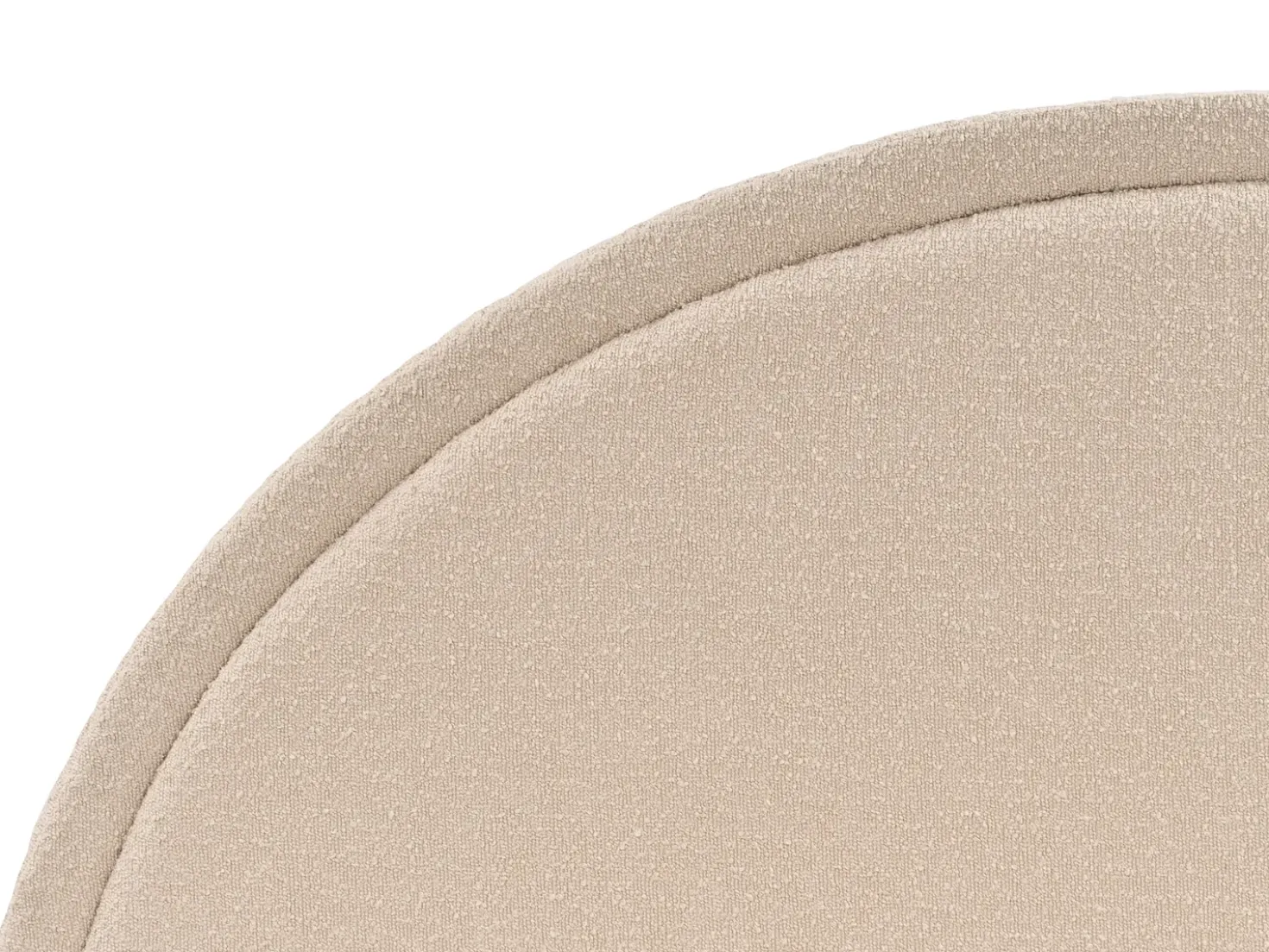 Letto Bouclé MARGUT 180 x 200 cm Beige