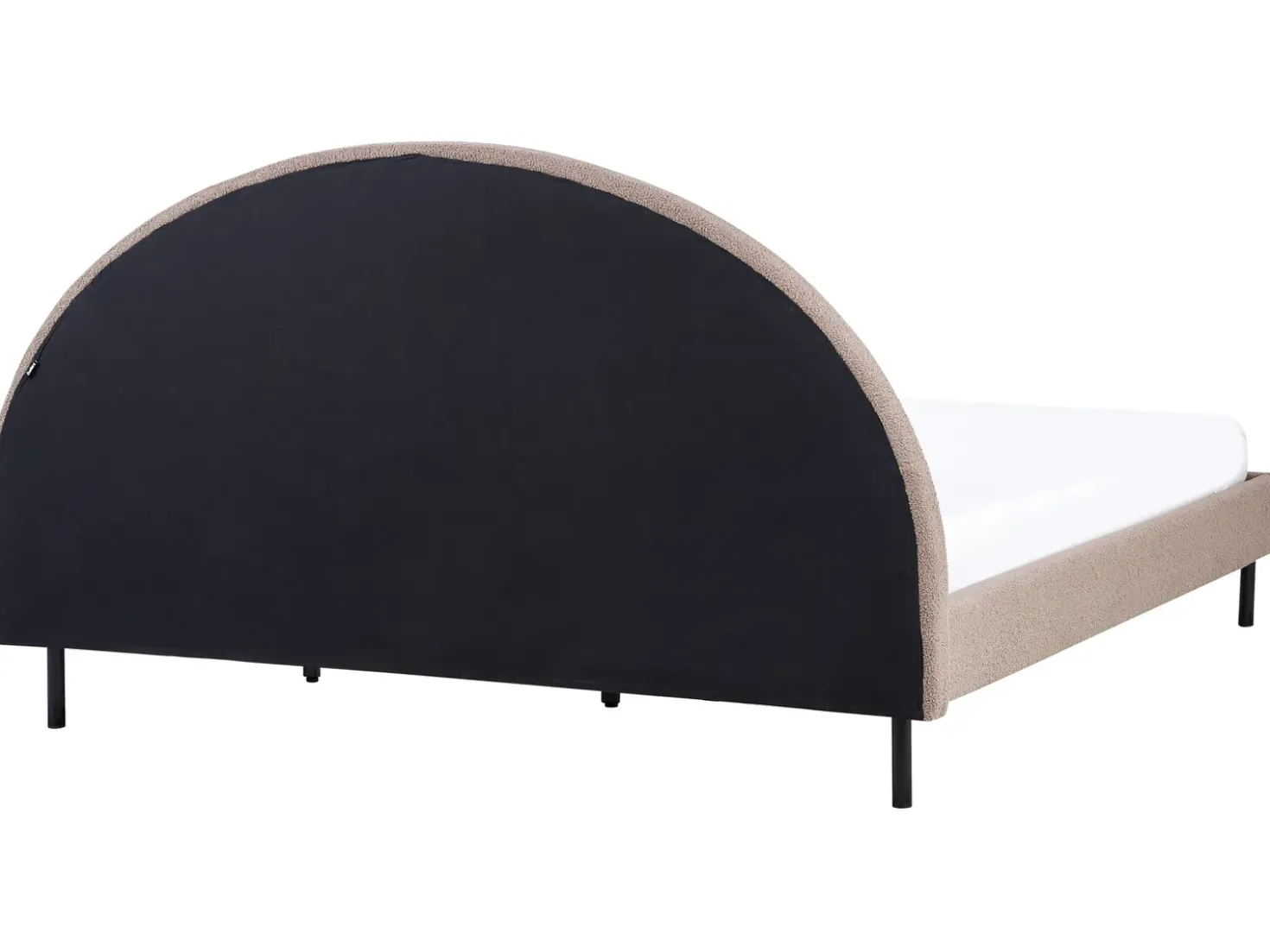 Letto Bouclé MARGUT 180 x 200 cm Tortora