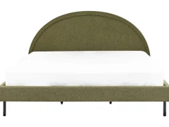 Letto Bouclé MARGUT 180 x 200 cm Verde oliva