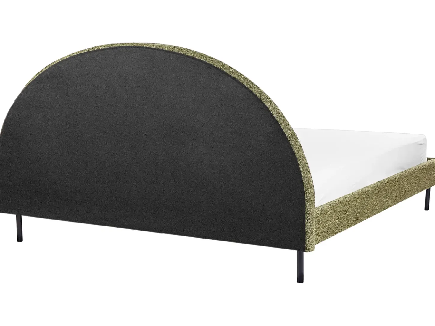 Letto Bouclé MARGUT 180 x 200 cm Verde oliva