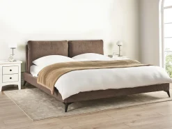 Letto Bouclé MELLE 180 x 200 cm Marrone