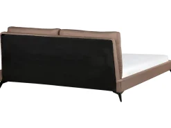 Letto Bouclé MELLE 180 x 200 cm Marrone