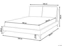 Letto Bouclé MELLE 180 x 200 cm Marrone