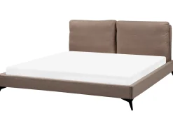 Letto Bouclé MELLE 180 x 200 cm Marrone