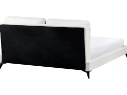 Letto Bouclé MELLE 180 x 200 cm Bianco sporco