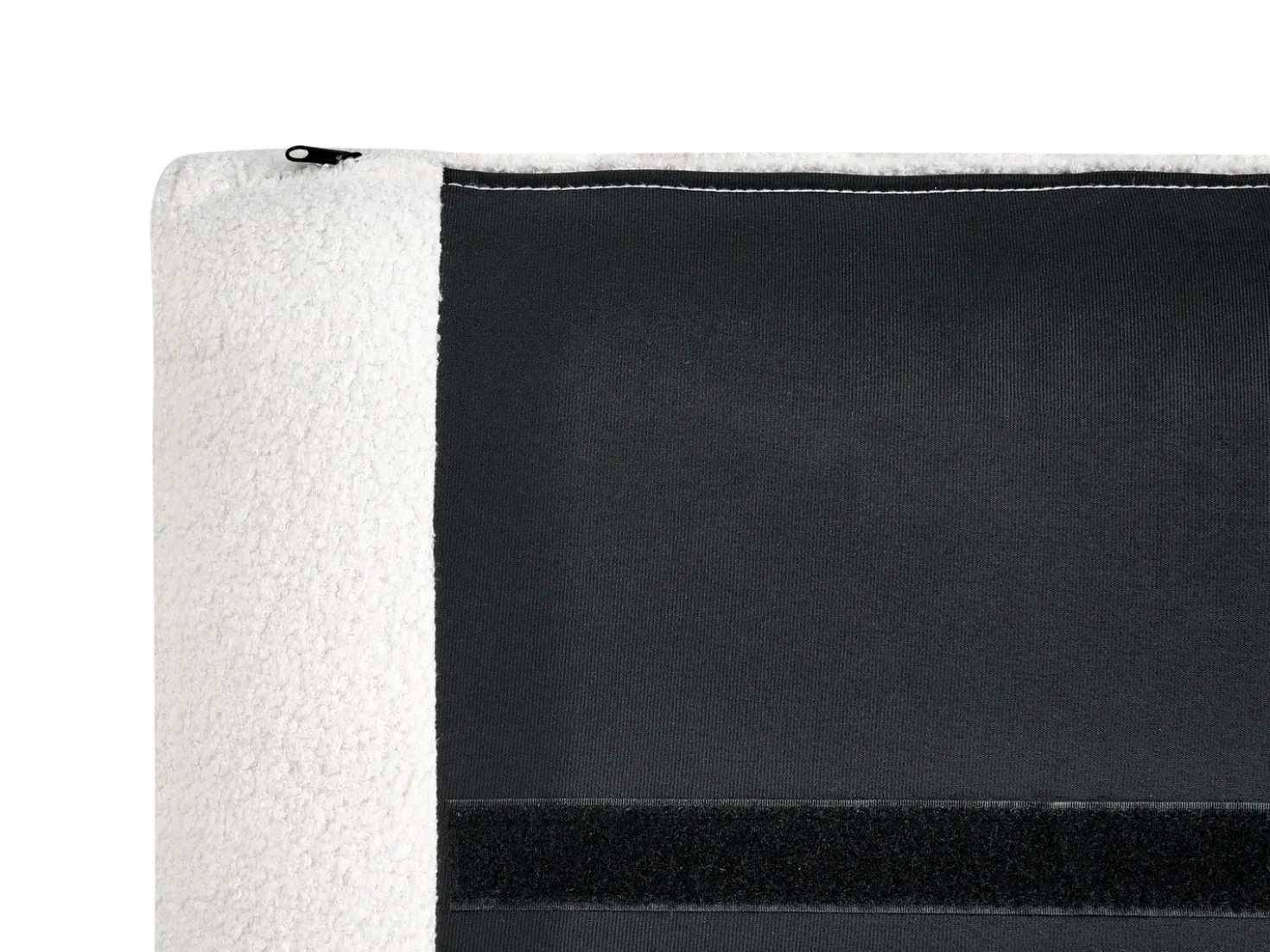 Letto Bouclé MELLE 180 x 200 cm Bianco sporco