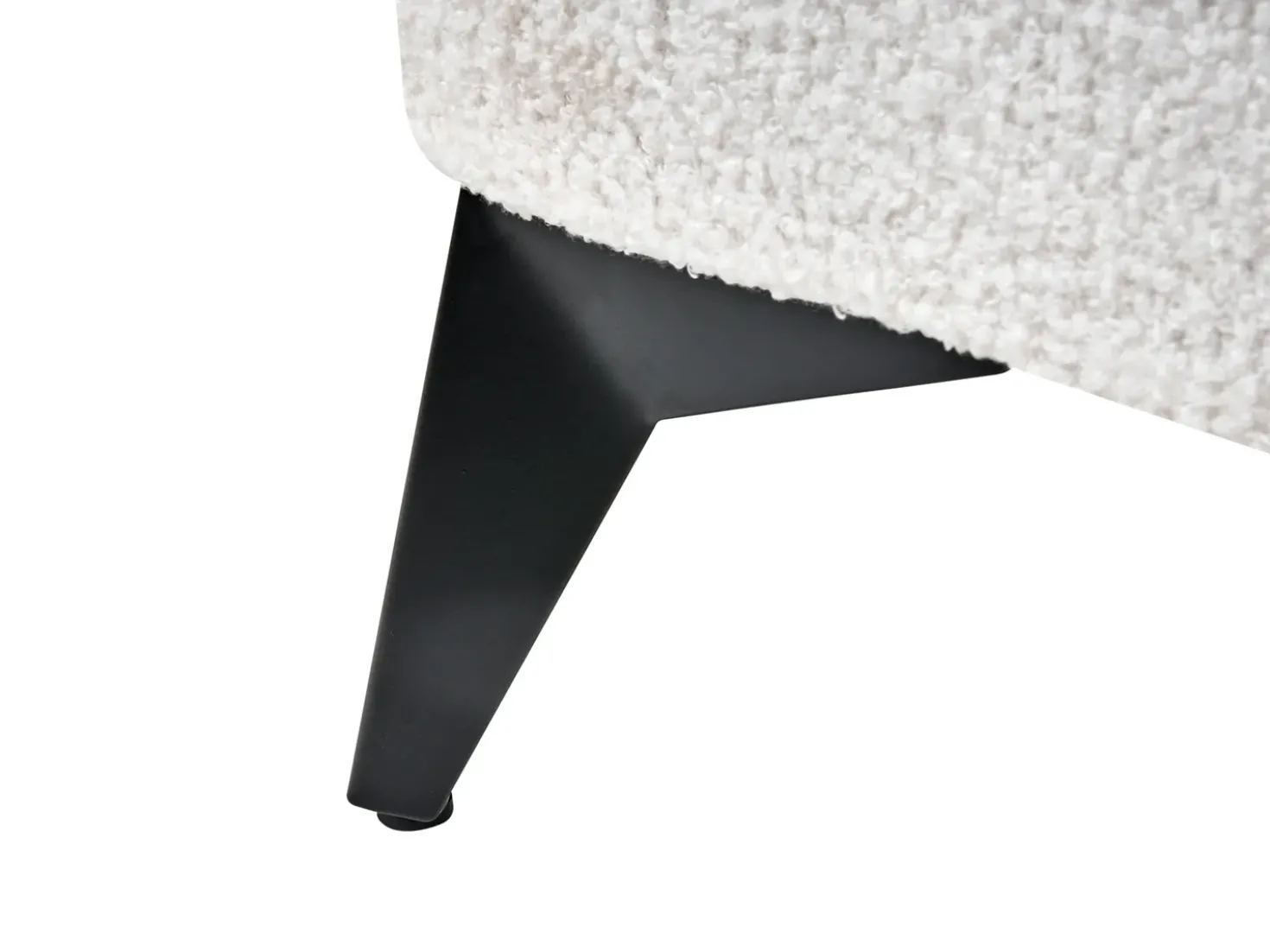 Letto Bouclé MELLE 180 x 200 cm Bianco sporco