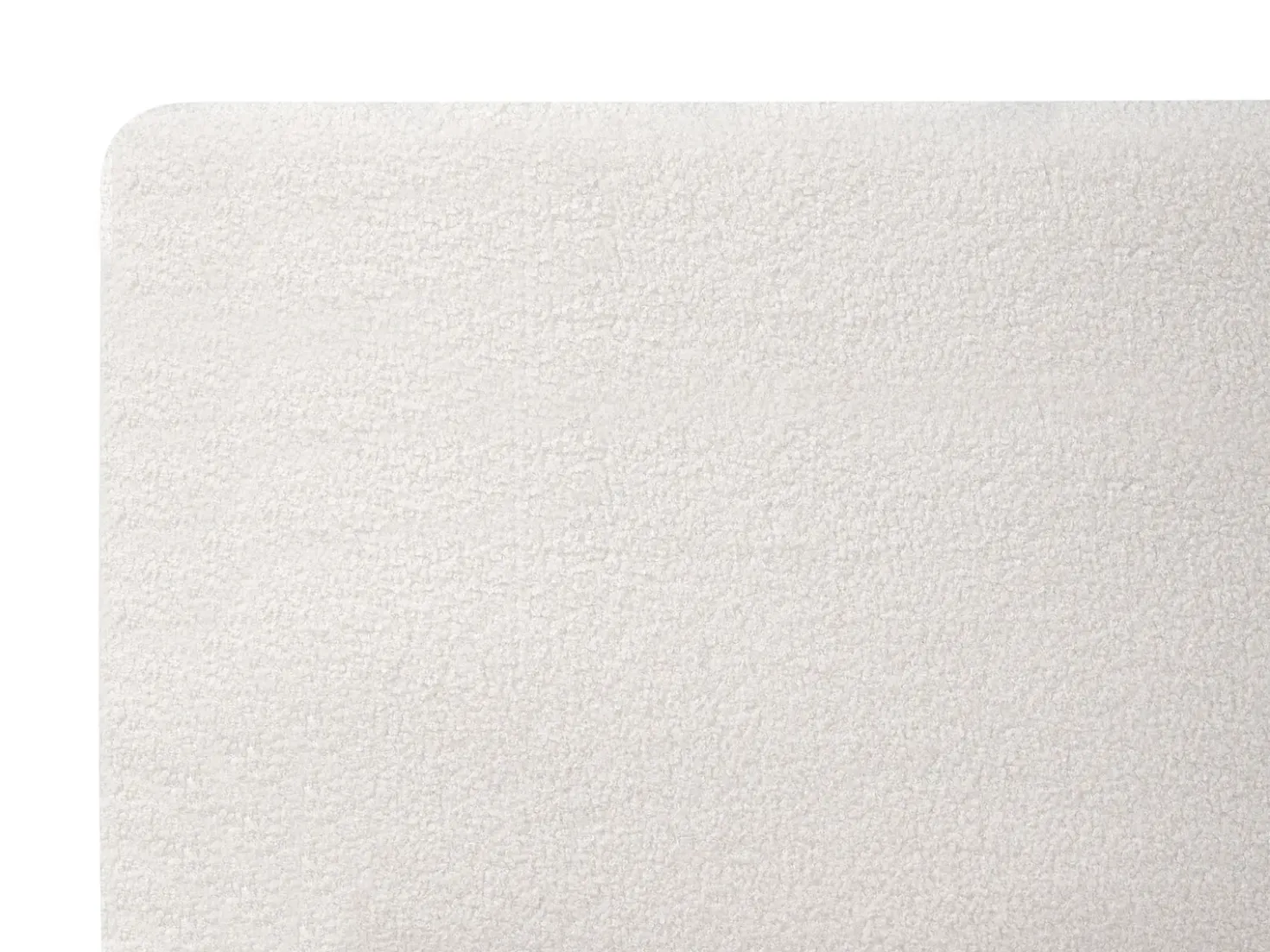 Letto Bouclé MELLE 180 x 200 cm Bianco sporco