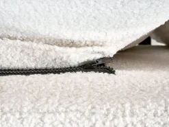 Letto Bouclé MELLE 180 x 200 cm Bianco sporco
