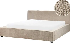Letto Bouclé MIRANDE 180 x 200 cm Tortora