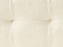 Letto Bouclé SOULISSE 180 x 200 cm Bianco sporco