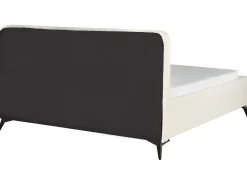 Letto Bouclé VALOGNES 180 x 200 cm Bianco sporco