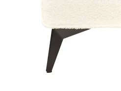 Letto Bouclé VALOGNES 180 x 200 cm Bianco sporco