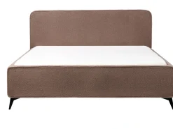 Letto Bouclé VALOGNES 180 x 200 cm Marrone