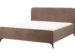 Letto Bouclé VALOGNES 180 x 200 cm Marrone