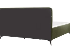 Letto Bouclé VALOGNES 180 x 200 cm Verde scuro