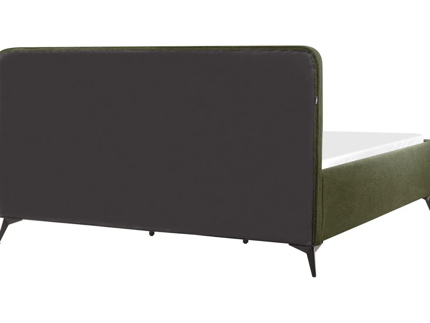 Letto Bouclé VALOGNES 180 x 200 cm Verde scuro