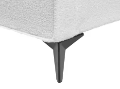 Letto Bouclé VALOGNES 180 x 200 cm Bianco sporco