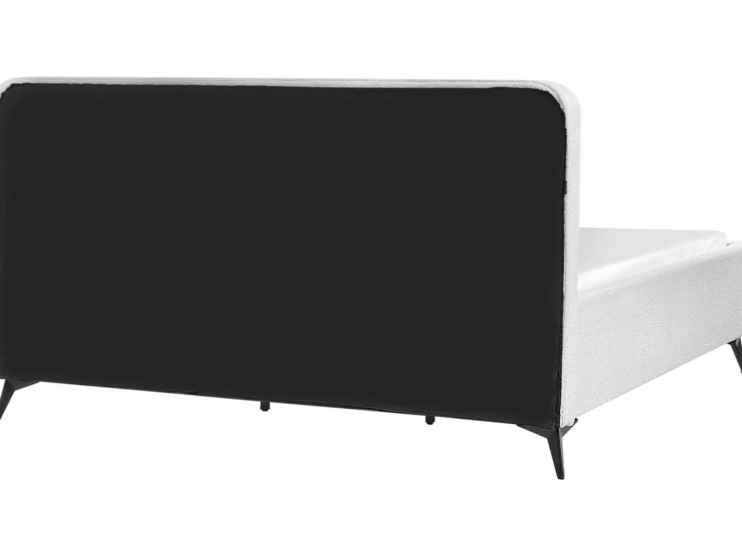 Letto Bouclé VALOGNES 180 x 200 cm Bianco sporco