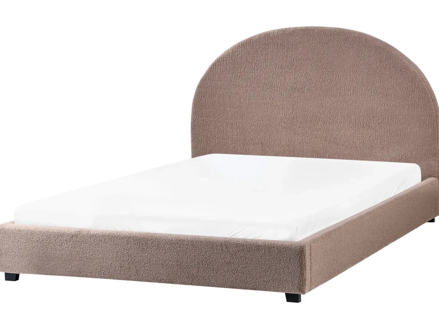 Letto Bouclé VAUCLUSE 140 x 200 cm Tortora