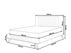 Letto Ciniglia TALENCE 180 x 200 cm Beige chiaro