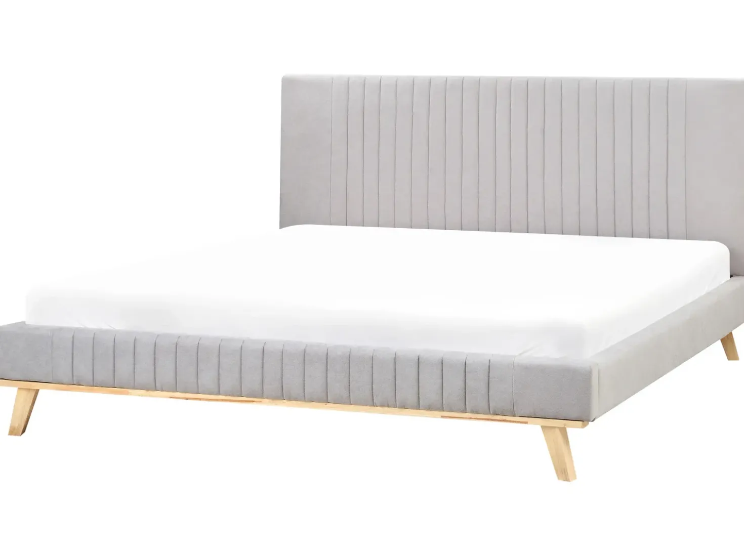 Letto Ciniglia TALENCE 180 x 200 cm Grigio chiaro