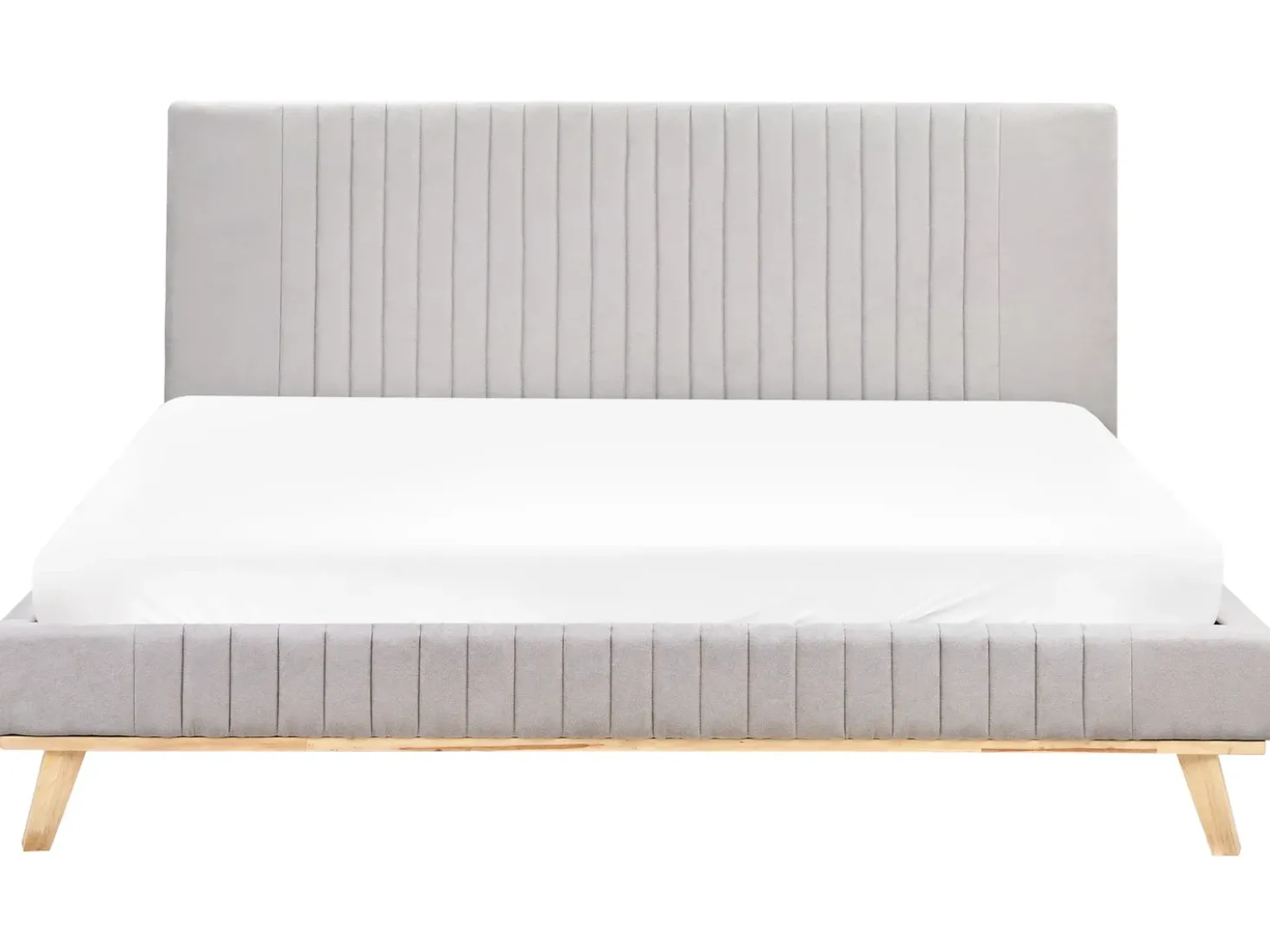 Letto Ciniglia TALENCE 180 x 200 cm Grigio chiaro