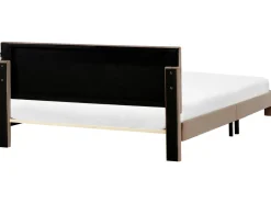 Letto con cassetti contenitori Velluto LONZAC 180 x 200 cm Tortora