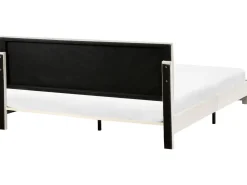 Letto con cassetti contenitori Velluto LONZAC 180 x 200 cm Bianco sporco