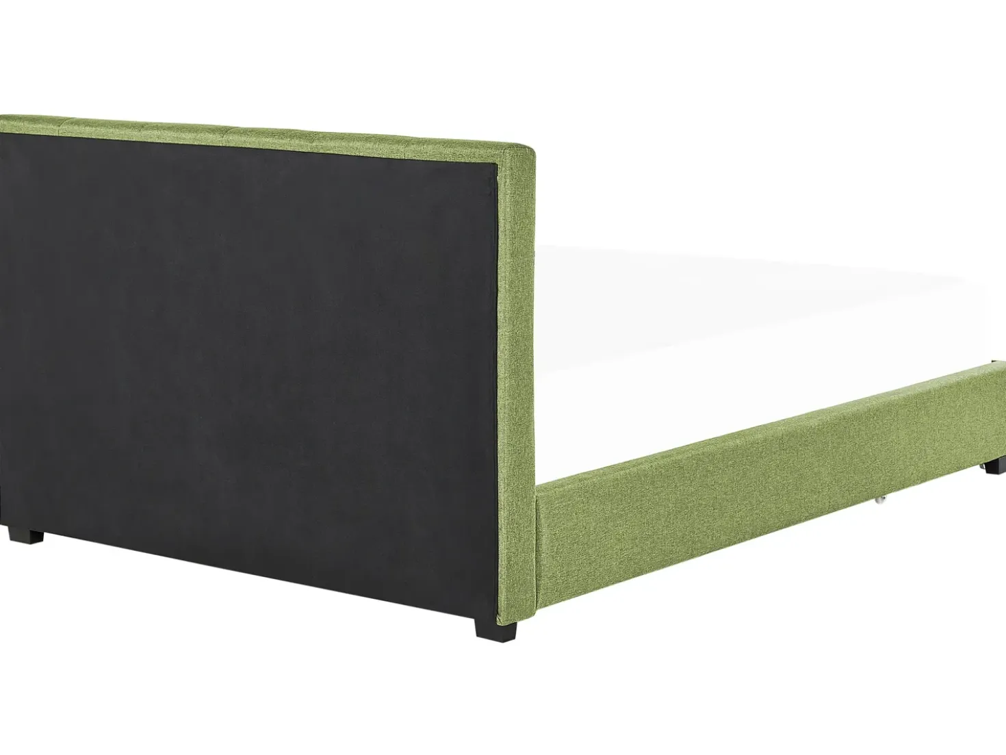 Letto con cassetti contenitori Tessuto LA ROCHELLE 180 x 200 cm Verde