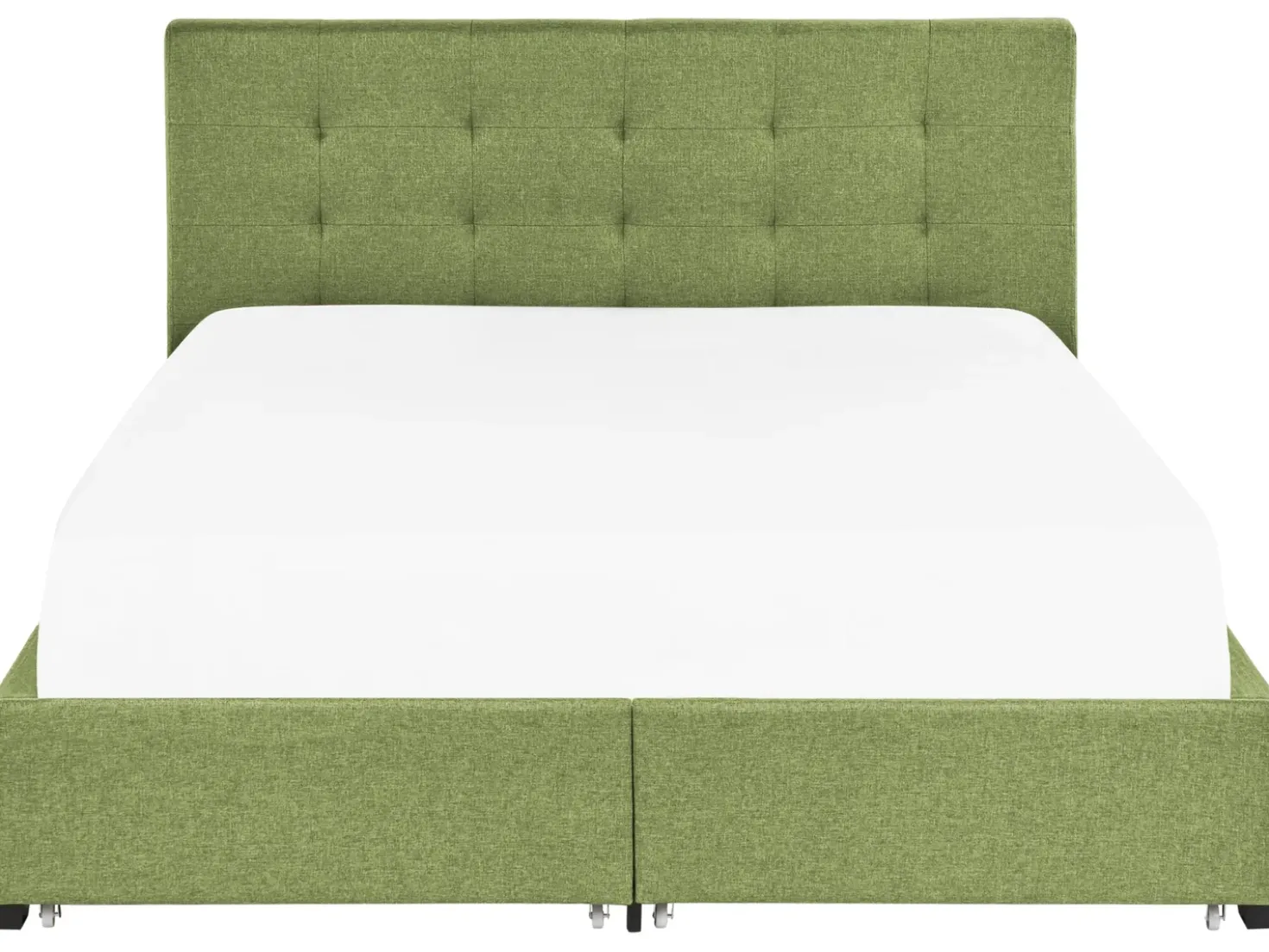 Letto con cassetti contenitori Tessuto LA ROCHELLE 180 x 200 cm Verde