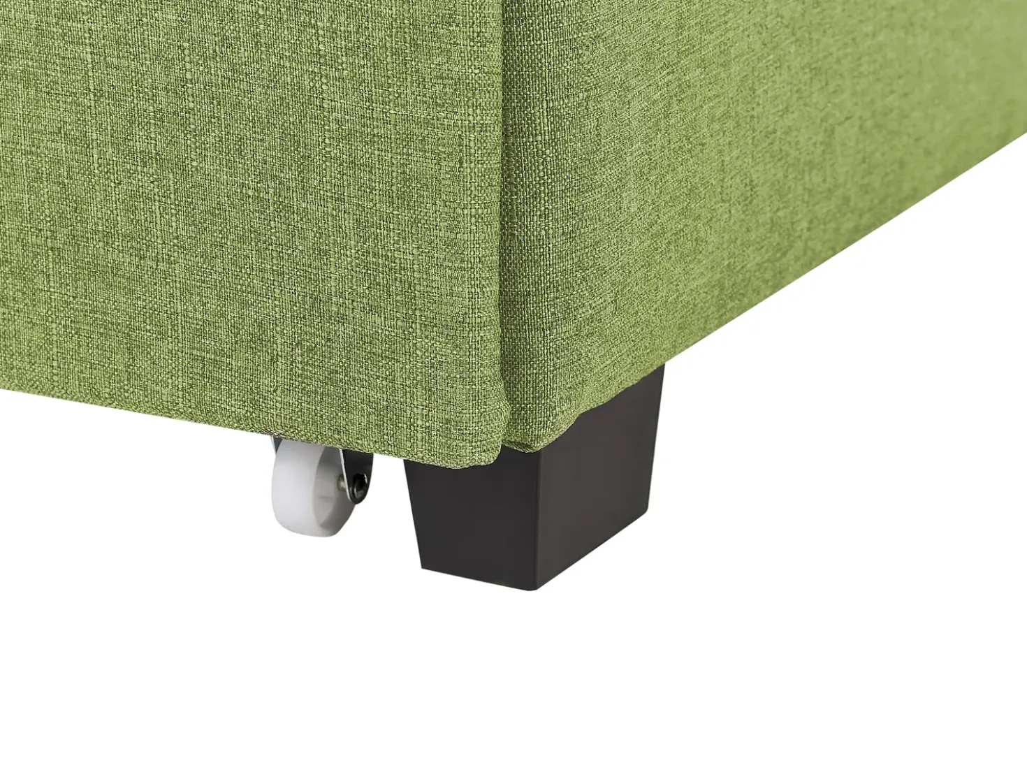 Letto con cassetti contenitori Tessuto LA ROCHELLE 180 x 200 cm Verde