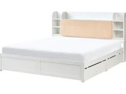 Letto con cassetti contenitori BIZOU 180 x 200 cm Bianco
