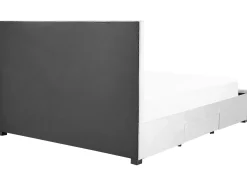 Letto con cassetti contenitori Velluto LIEVIN 180 x 200 cm Grigio chiaro