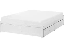 Letto con cassetti contenitore senza testata BRUX 180 x 200 cm Bianco