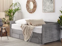 Letto con cassetti contenitori Legno CAHORS 90 x 200 cm Grigio