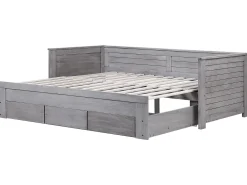 Letto con cassetti contenitori Legno CAHORS 90 x 200 cm Grigio